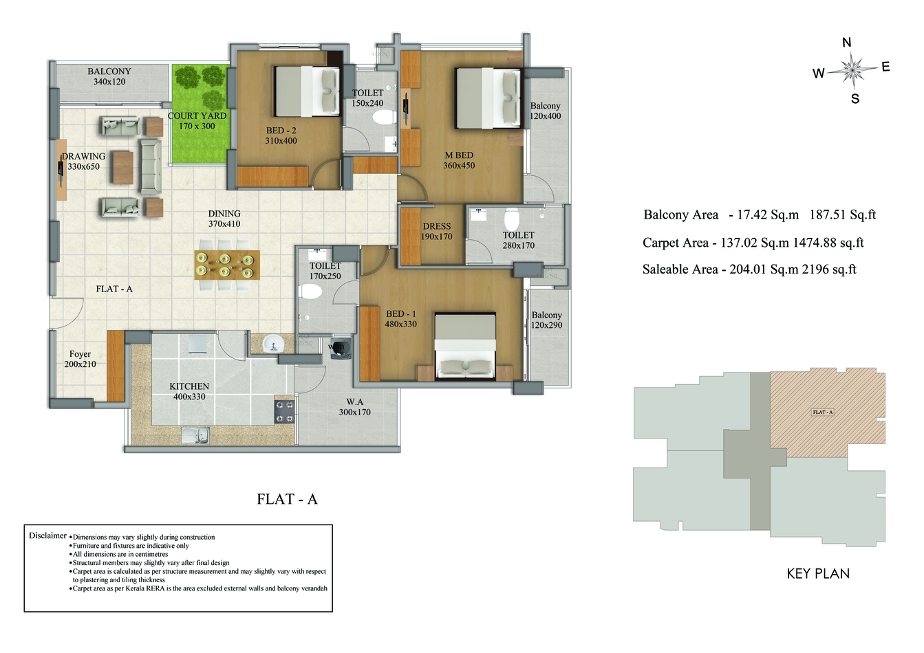 Kalyan Infinity 3BHK Floor Plan